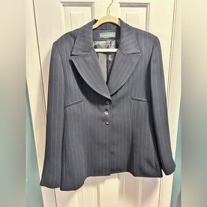 Harve Benard Charcoal Pinstripe Blazer